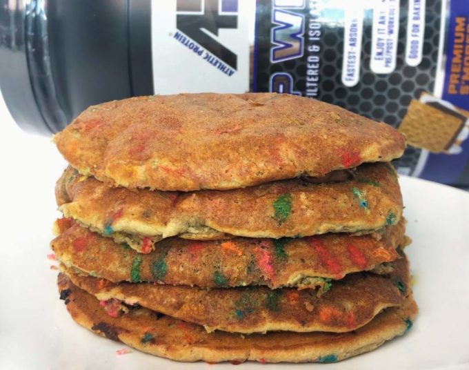 Stuffed Bday cake pancakes